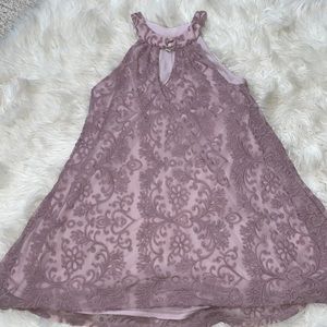 Pink Embroidered Dress